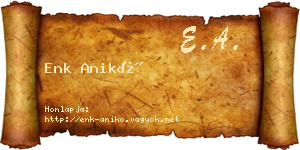 Enk Anikó névjegykártya